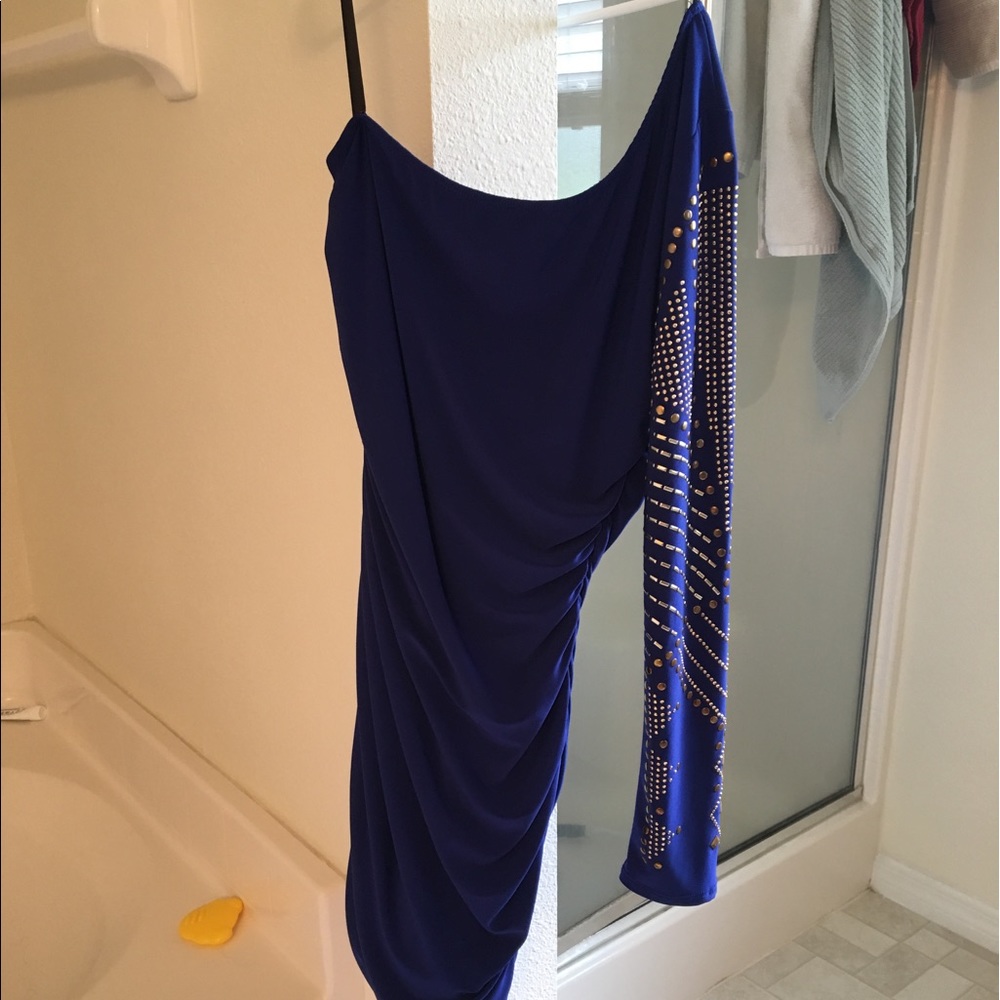 Body shop blue body con dress