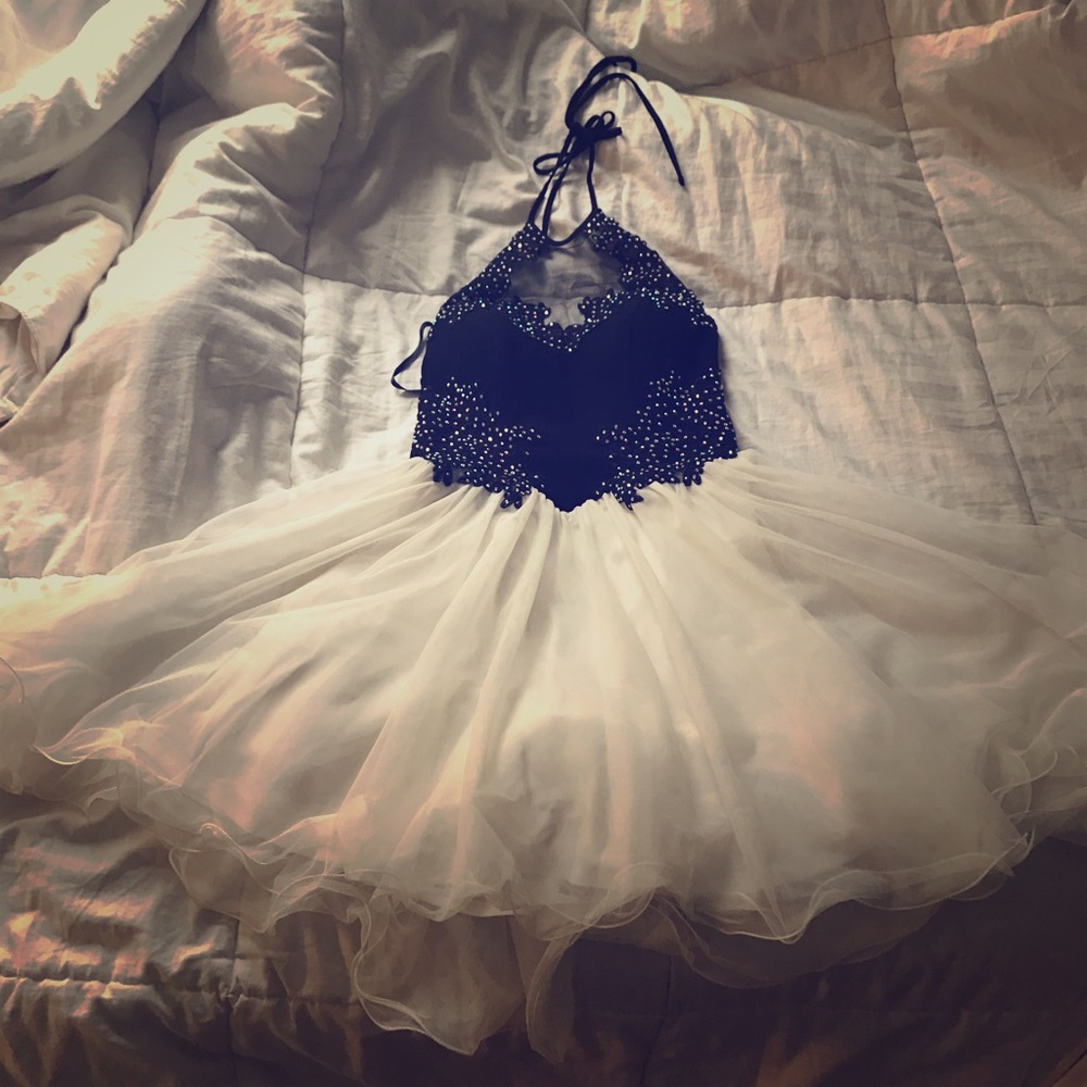 Navy and white homecoming dress!!