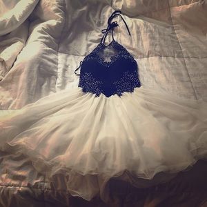 Navy and white homecoming dress!!