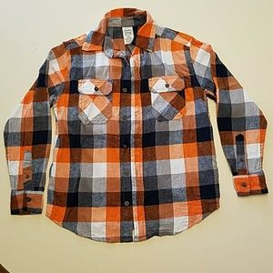 🎃Boys flannel long sleeve button up
