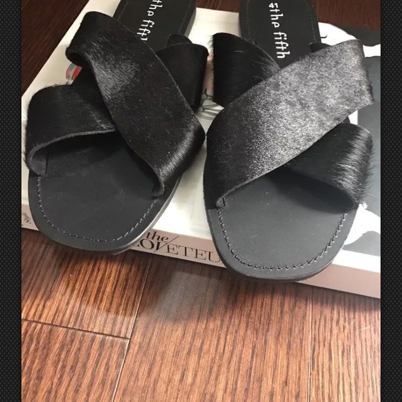 The Fifth Chic Sandal with Hair Flats - Picture 2 of 4