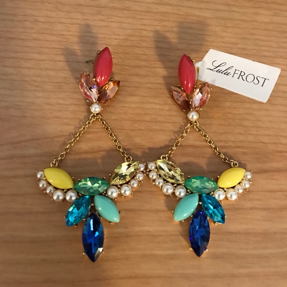 Lulu Frost Jewelry Multi Colored Chandelier Earrings Poshmark Lulu Frost Multi Colored Chandelier Earrings