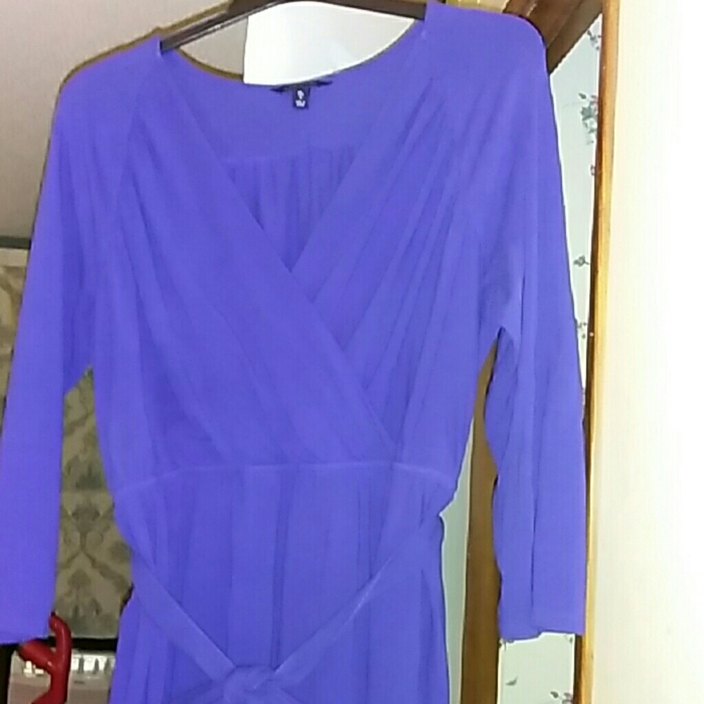 Lands' End wrap look dress, EUC