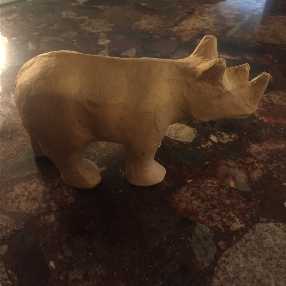 Paper mache rhino