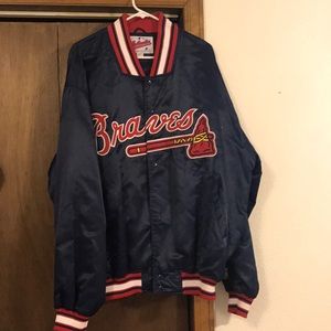 Braves satin baseball jacket, 2XL