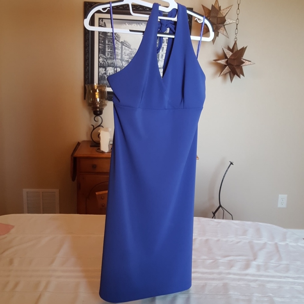 Periwinkle colored halter top dress