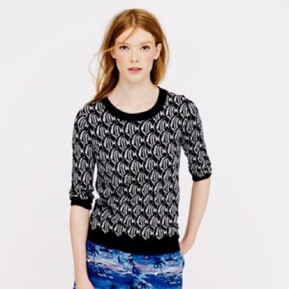 J. Crew Sweaters - J. Crew Merino Tippi "School of Fish" Sweater