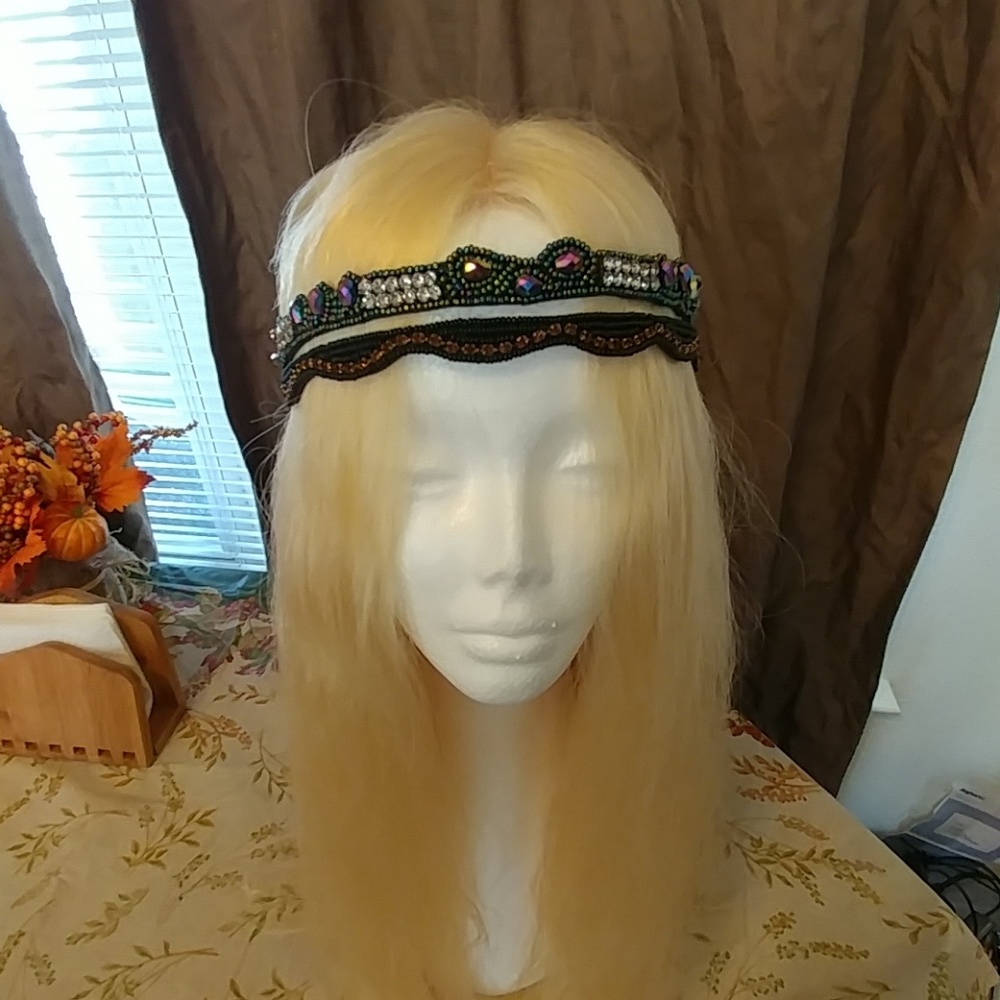 100% authentic pink pewter headband
