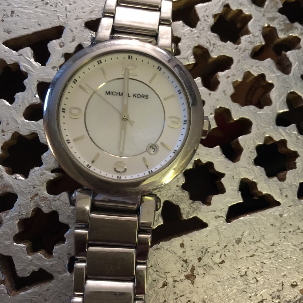 Michael kors silver watch authentic