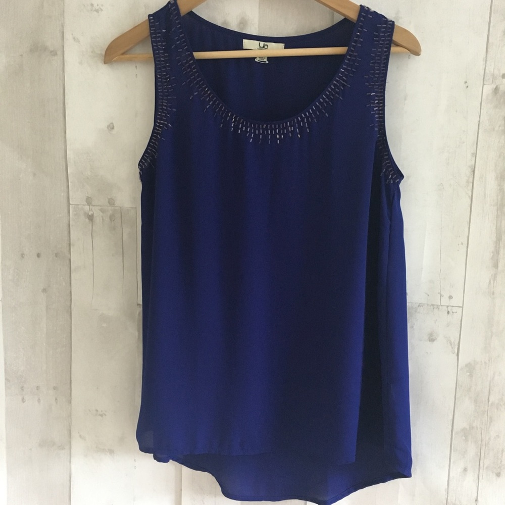 Blue YA Los Angeles sleeveless top