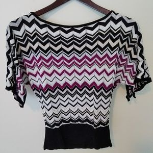 White House Black Market chevron top