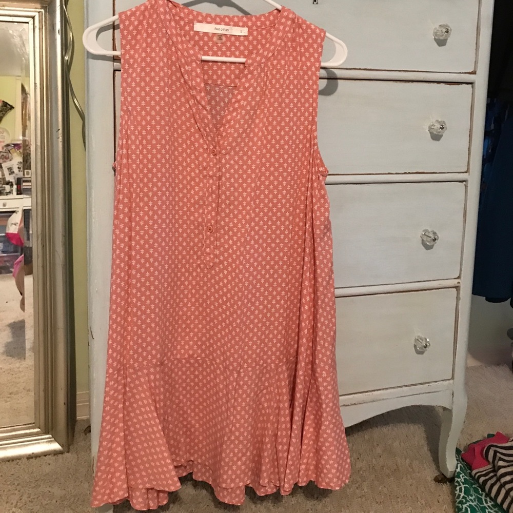Drop waist sleeveless dress