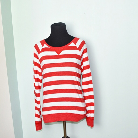 Hollister Tops - Hollister Red and White Striped Top