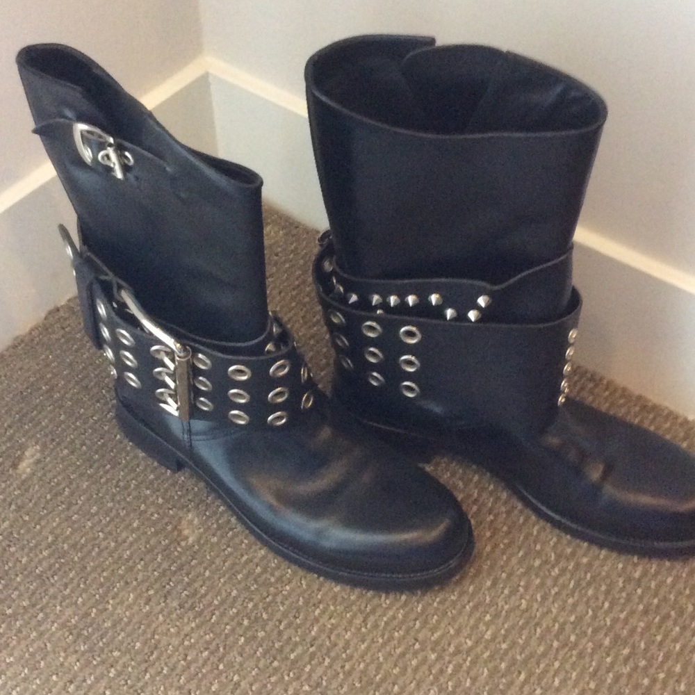 Dolce and Gabbana Studded Black Boots - Picture 2 of 6