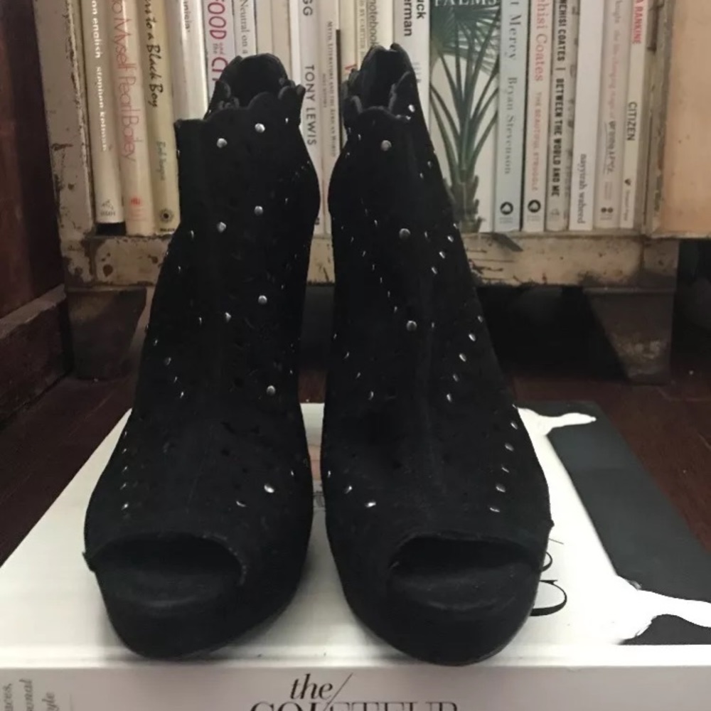 Enzo Angiolini Black Studded Bootie
