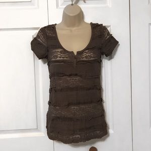Brown Lace shirt