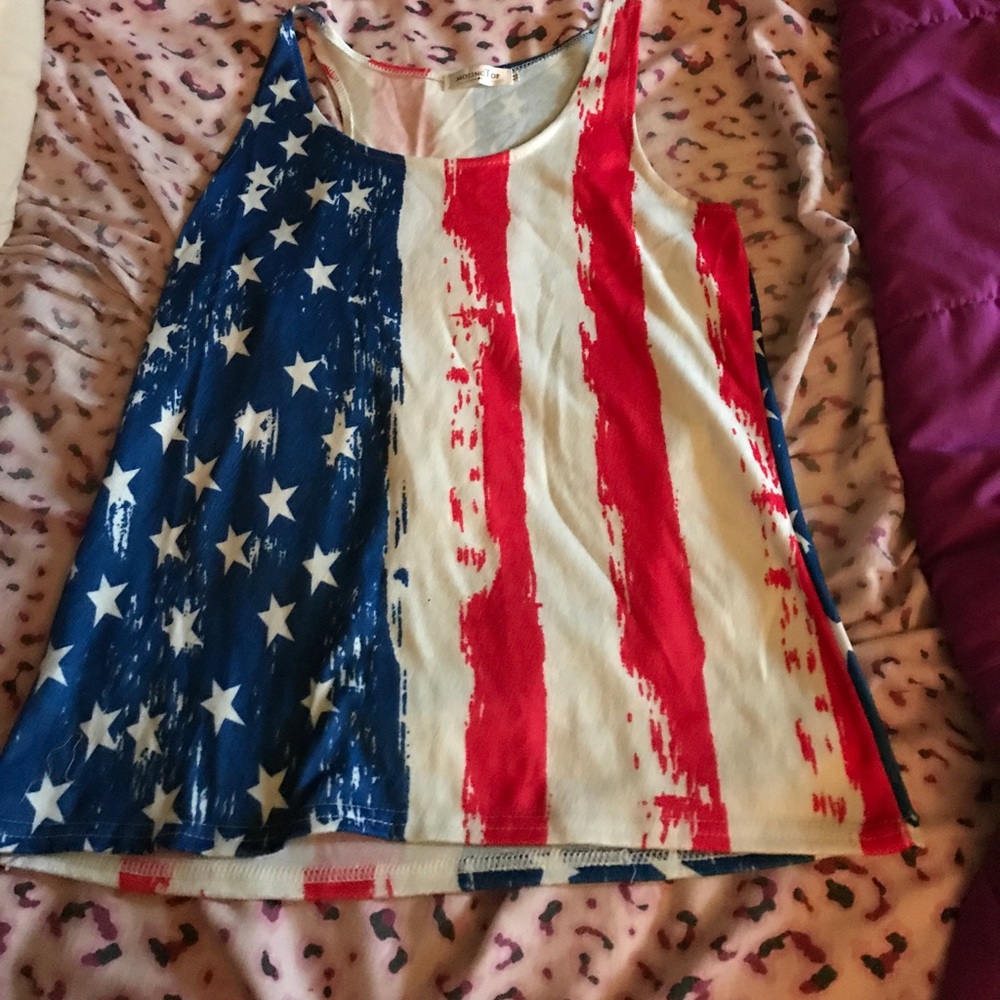Red, white and Blue tank