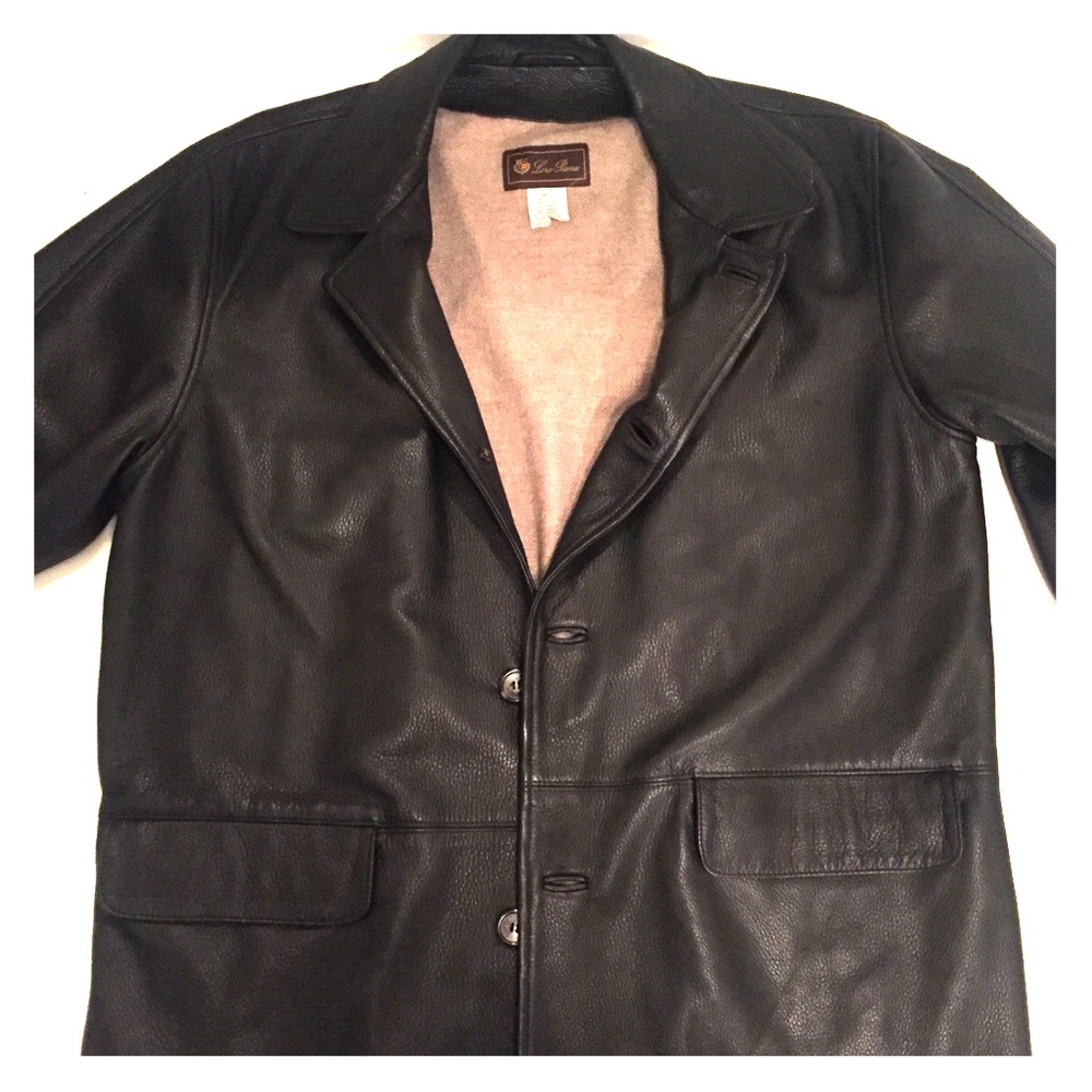 Vintage men's Loro Piana leather coat (Large)