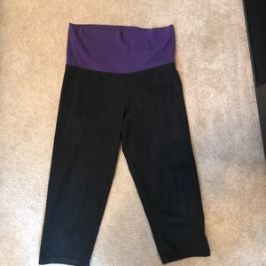 PINK Victoria Secret Crop roll over top Yoga pants