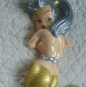 Mermaids,ceramic, vintage, hand poured and painted
