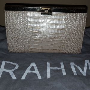 Brahmin Croc Embossed Leather Tillie Clutch