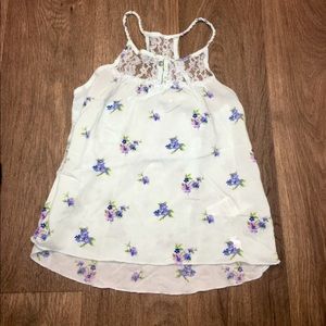 Abercrombie Kids Floral Sleeveless Top Size Large.