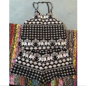 High neck elephant romper