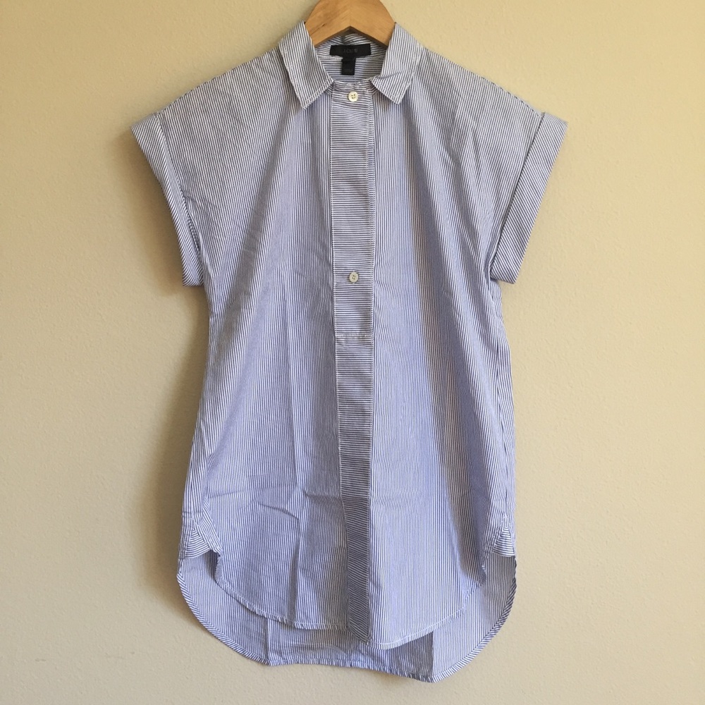 J.Crew Blue & White Stripped Tunic