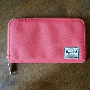 Coral Herschel wallet