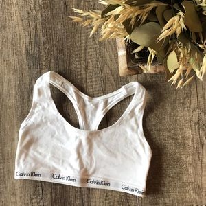 Calvin Klein White Sports Bra