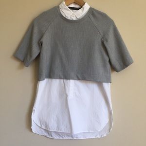 Zara Gray & White Tunic