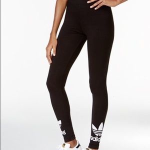 Adidas Black Logo Print Legging