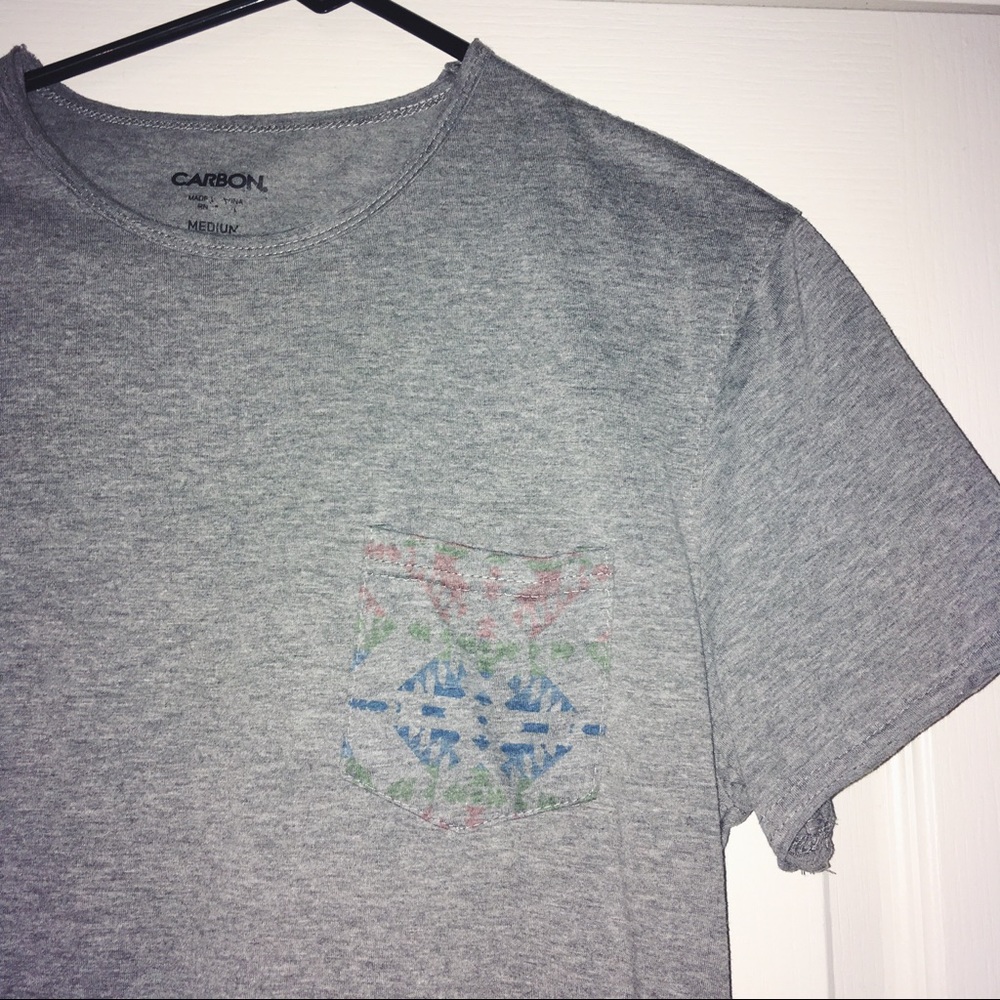 Heather Grey Aztec Pocket Shirt