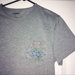 Heather Grey Aztec Pocket Shirt