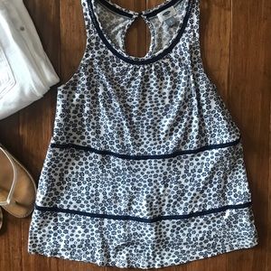 Old Navy Keyhole Back Floral Sleeveless Top