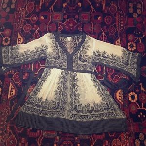Black and white beaded cache dress