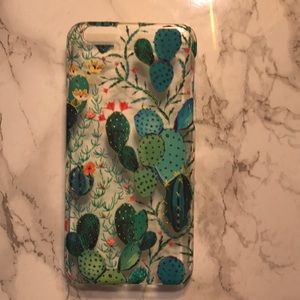 Clear cactus plastic phone case