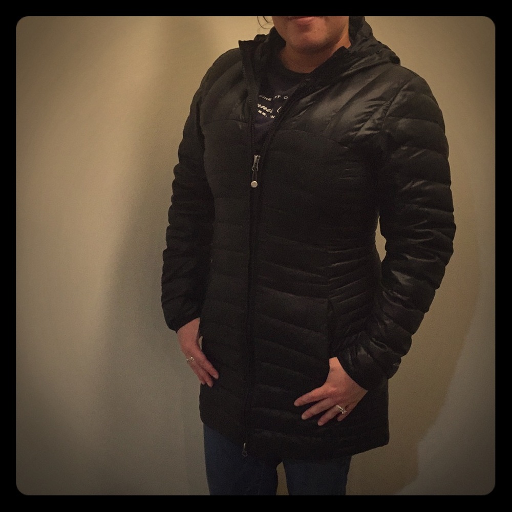 EDDIE BAUER Astoria Hooded Down Parka-BLACK