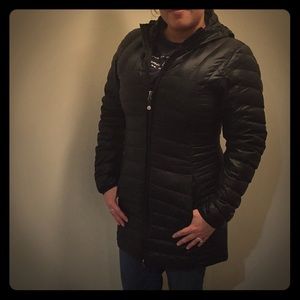 EDDIE BAUER Astoria Hooded Down Parka-BLACK