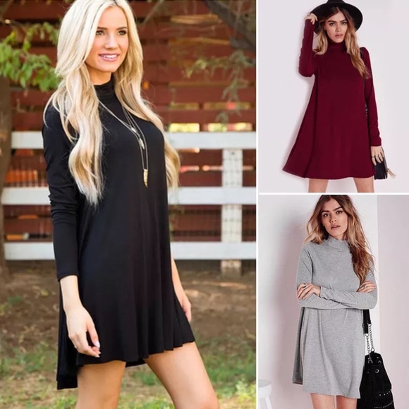 SALE! Turtle neck Dress/ Tunic - Picture 2 of 3