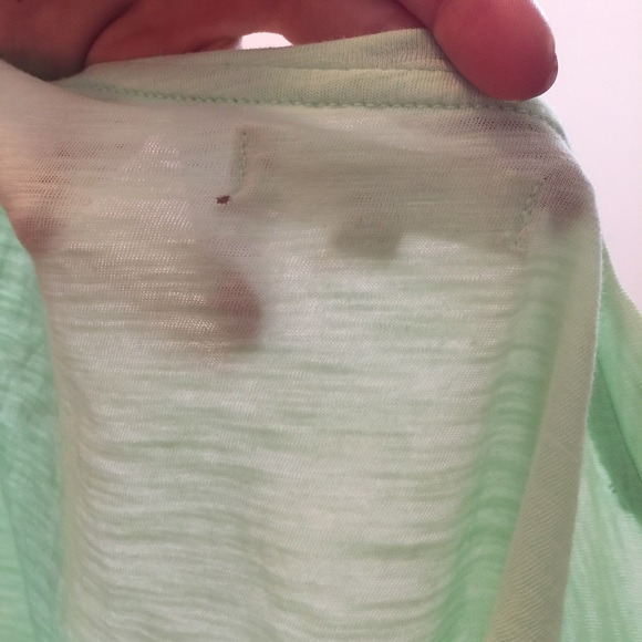 Madewell Top Mint Green V Neck Tee Shirt - Picture 6 of 7