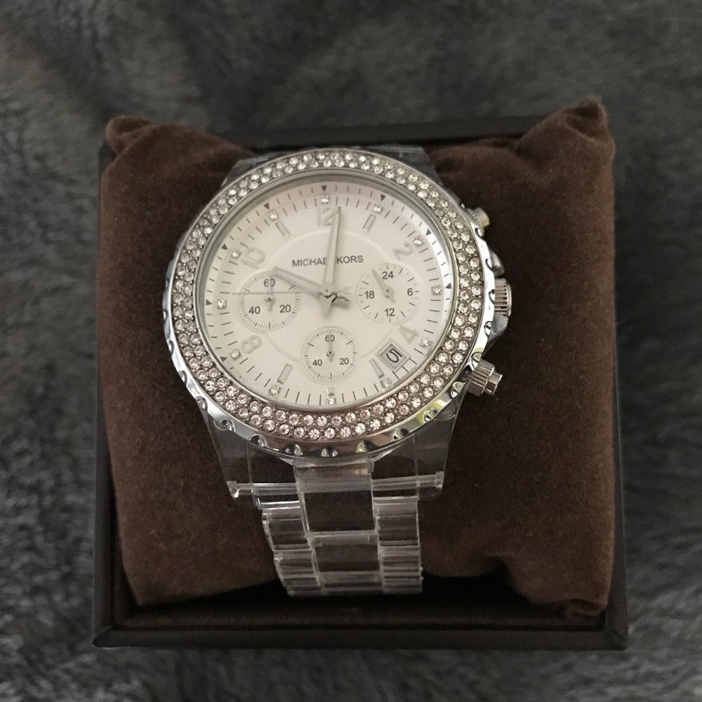 Michael Kors Silver/Clear Watch