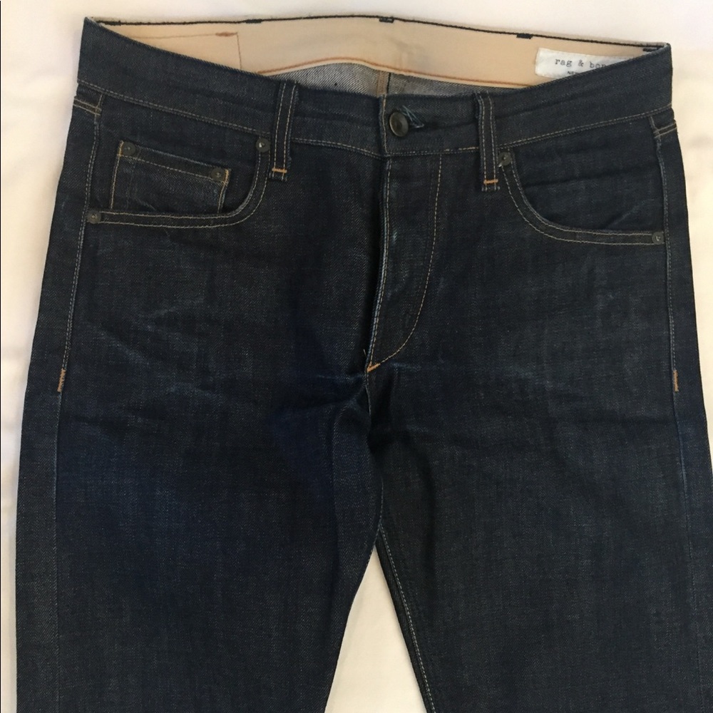 Rag&Bone raw denim jeans straight leg 30x34 EUC