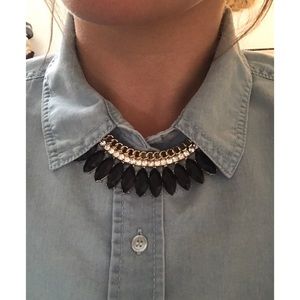 Black and gold statement necklace