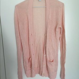 Pastel pink cardigan, gently used