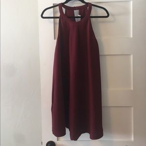 Lush textured wine colored cocktail dress