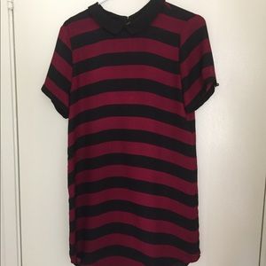 Forever 21striped long chiffon shirt, size s