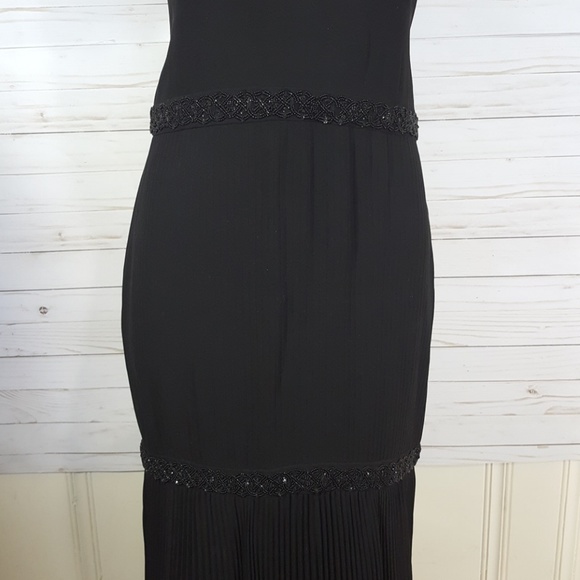 Carolina Herrera Black Formal Silk Dress Size 8 - Picture 3 of 8