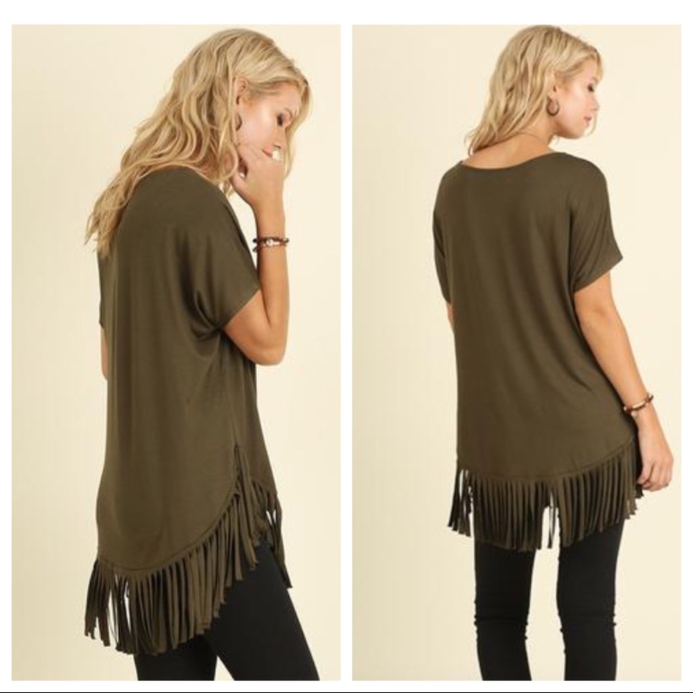 🔥SALE🔥Umgee Fringe Top
