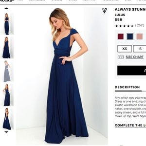 Convertible Navy Maxi Dress